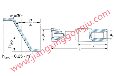 Shank-type gear shaping cutter with DIN 5482